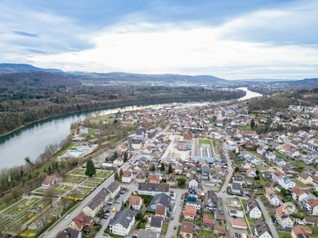 Luftbild, Lage in Murg